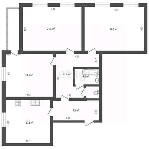 4-к квартира, вторичка, 111м2, 8/10 этаж