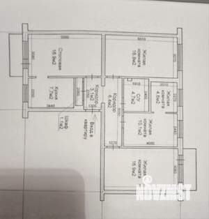 4-к квартира, вторичка, 88м2, 2/5 этаж