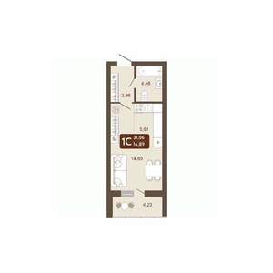 Студия квартира, вторичка, 31м2, 5/20 этаж