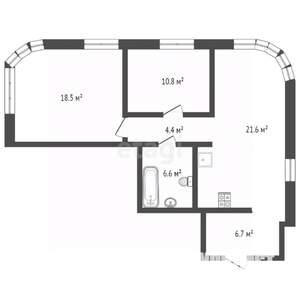 3-к квартира, вторичка, 70м2, 10/15 этаж