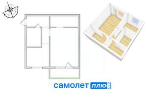 1-к квартира, вторичка, 31м2, 5/5 этаж