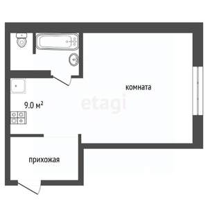 Студия квартира, вторичка, 35м2, 4/15 этаж