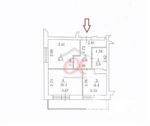 2-к квартира, вторичка, 36м2, 16/16 этаж