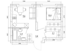 2-к квартира, вторичка, 32м2, 3/15 этаж
