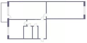 2-к квартира, вторичка, 48м2, 2/5 этаж