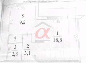 1-к квартира, вторичка, 35м2, 7/9 этаж