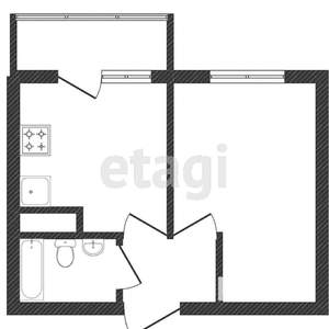 1-к квартира, вторичка, 33м2, 14/16 этаж