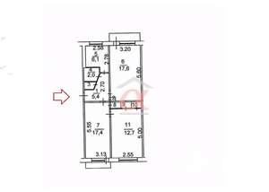 3-к квартира, вторичка, 64м2, 5/6 этаж