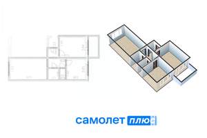 2-к квартира, вторичка, 46м2, 9/9 этаж