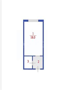 1-к квартира, вторичка, 23м2, 4/9 этаж