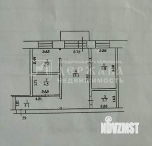 2-к квартира, вторичка, 44м2, 5/5 этаж