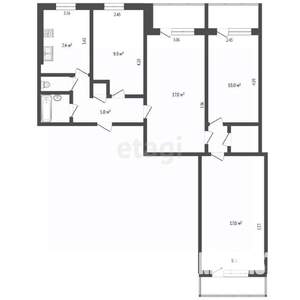 4-к квартира, вторичка, 78м2, 5/9 этаж
