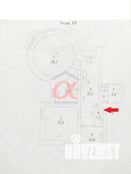 4-к квартира, вторичка, 136м2, 10/11 этаж
