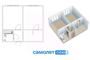 1-к квартира, вторичка, 35м2, 5/5 этаж