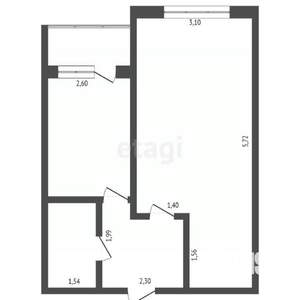 1-к квартира, вторичка, 29м2, 6/12 этаж