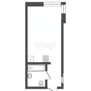 Студия квартира, вторичка, 23м2, 1/10 этаж