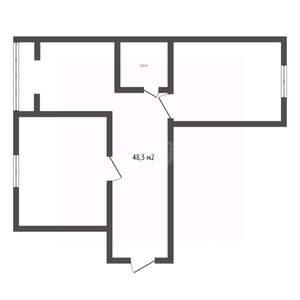 2-к квартира, вторичка, 48м2, 2/5 этаж