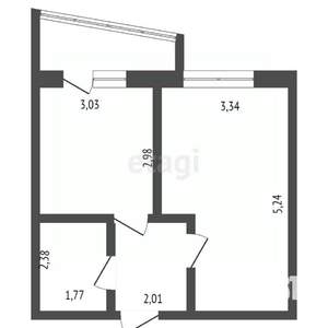 1-к квартира, вторичка, 33м2, 11/19 этаж