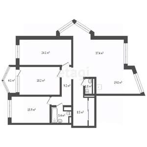 4-к квартира, вторичка, 145м2, 14/14 этаж