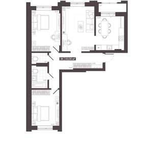 3-к квартира, вторичка, 83м2, 4/16 этаж