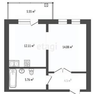 1-к квартира, вторичка, 37м2, 4/12 этаж