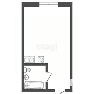 Студия квартира, вторичка, 17м2, 3/9 этаж