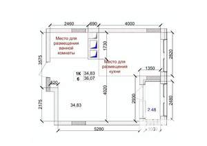 1-к квартира, вторичка, 36м2, 8/15 этаж