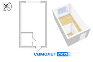 Студия квартира, вторичка, 16м2, 8/9 этаж