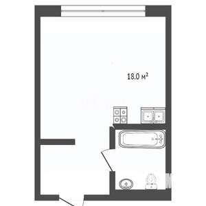 Студия квартира, вторичка, 29м2, 7/16 этаж