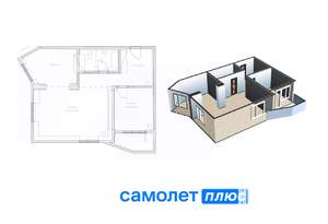 2-к квартира, вторичка, 61м2, 13/25 этаж