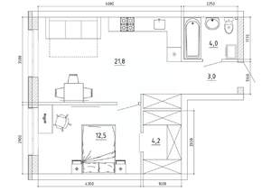 2-к квартира, вторичка, 47м2, 2/8 этаж