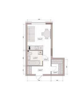 Студия квартира, вторичка, 27м2, 3/15 этаж