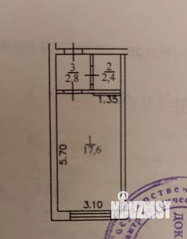 Студия квартира, вторичка, 23м2, 5/5 этаж