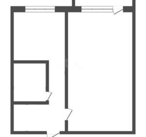 1-к квартира, вторичка, 30м2, 5/5 этаж