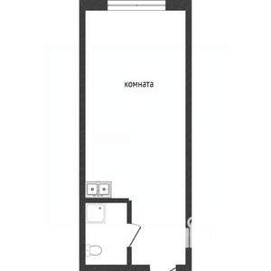 1-к квартира, вторичка, 23м2, 8/9 этаж