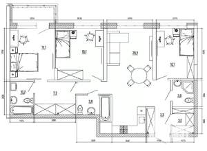 4-к квартира, вторичка, 99м2, 3/8 этаж