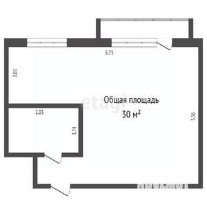 1-к квартира, вторичка, 30м2, 3/5 этаж