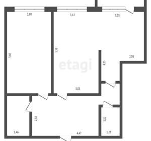 2-к квартира, вторичка, 71м2, 5/11 этаж