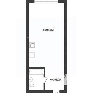 Студия квартира, вторичка, 23м2, 3/9 этаж