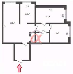 3-к квартира, вторичка, 94м2, 10/11 этаж