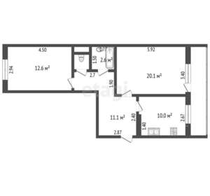2-к квартира, вторичка, 59м2, 5/10 этаж