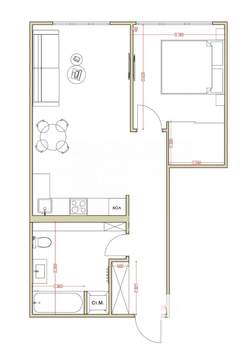 2-к квартира, вторичка, 56м2, 14/15 этаж