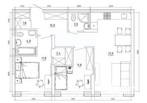 3-к квартира, вторичка, 67м2, 3/8 этаж