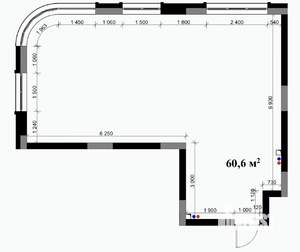 Студия квартира, вторичка, 61м2, 10/15 этаж