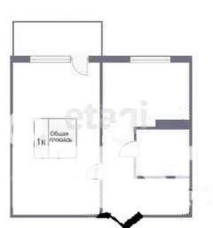 1-к квартира, вторичка, 30м2, 2/5 этаж