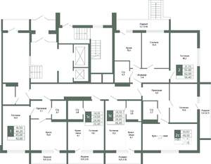 2-к квартира, вторичка, 52м2, 1/15 этаж