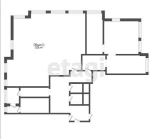 4-к квартира, вторичка, 107м2, 6/22 этаж