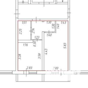 1-к квартира, вторичка, 32м2, 7/9 этаж