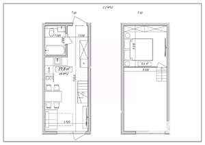 1-к квартира, вторичка, 24м2, 1/8 этаж