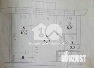 2-к квартира, вторичка, 43м2, 5/5 этаж
